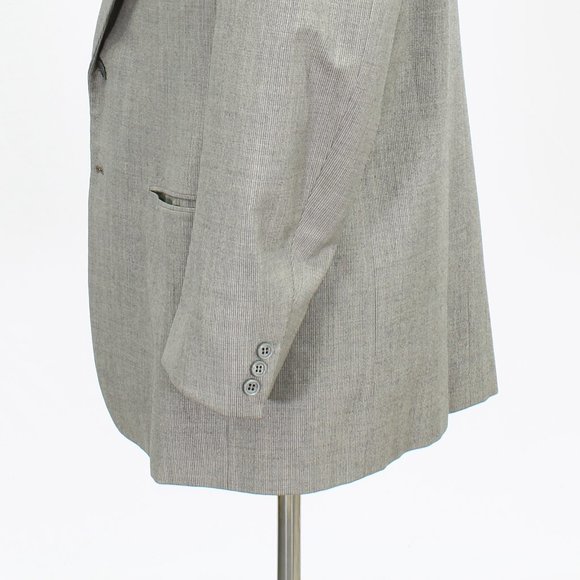 Vintage 70s Hickey Freeman 44R 38x27 Gray Wool Two Button Full Suit R181 - Picture 8 of 15